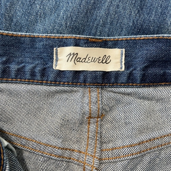 Madewell Dark Wash The Perfect Summer Jeans Distressed Cut Off Hem Size 26 - Picture 7 of 8